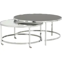 Marlow Heights Black Nesting Cocktail Table, Set of 2