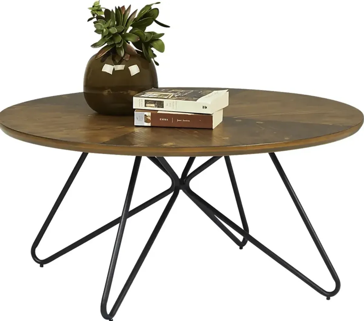 Galvin Brown Round Cocktail Table