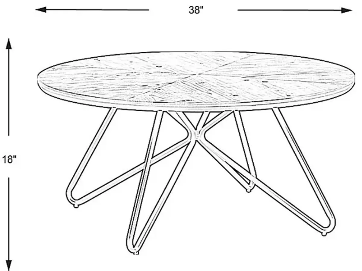 Galvin Brown Round Cocktail Table