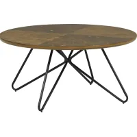 Galvin Brown Round Cocktail Table