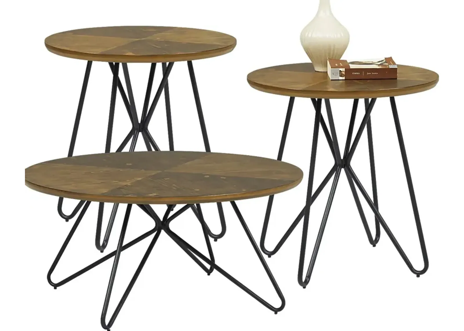 Galvin Brown 3 Pc Table Set