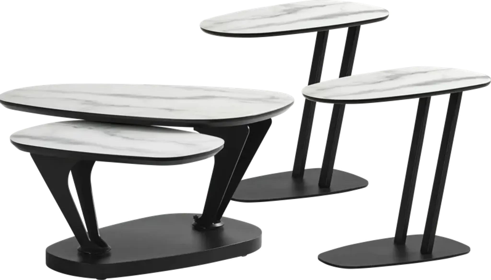 Aeon White 3 Pc Table Set Rooms To Go | Furniture.com