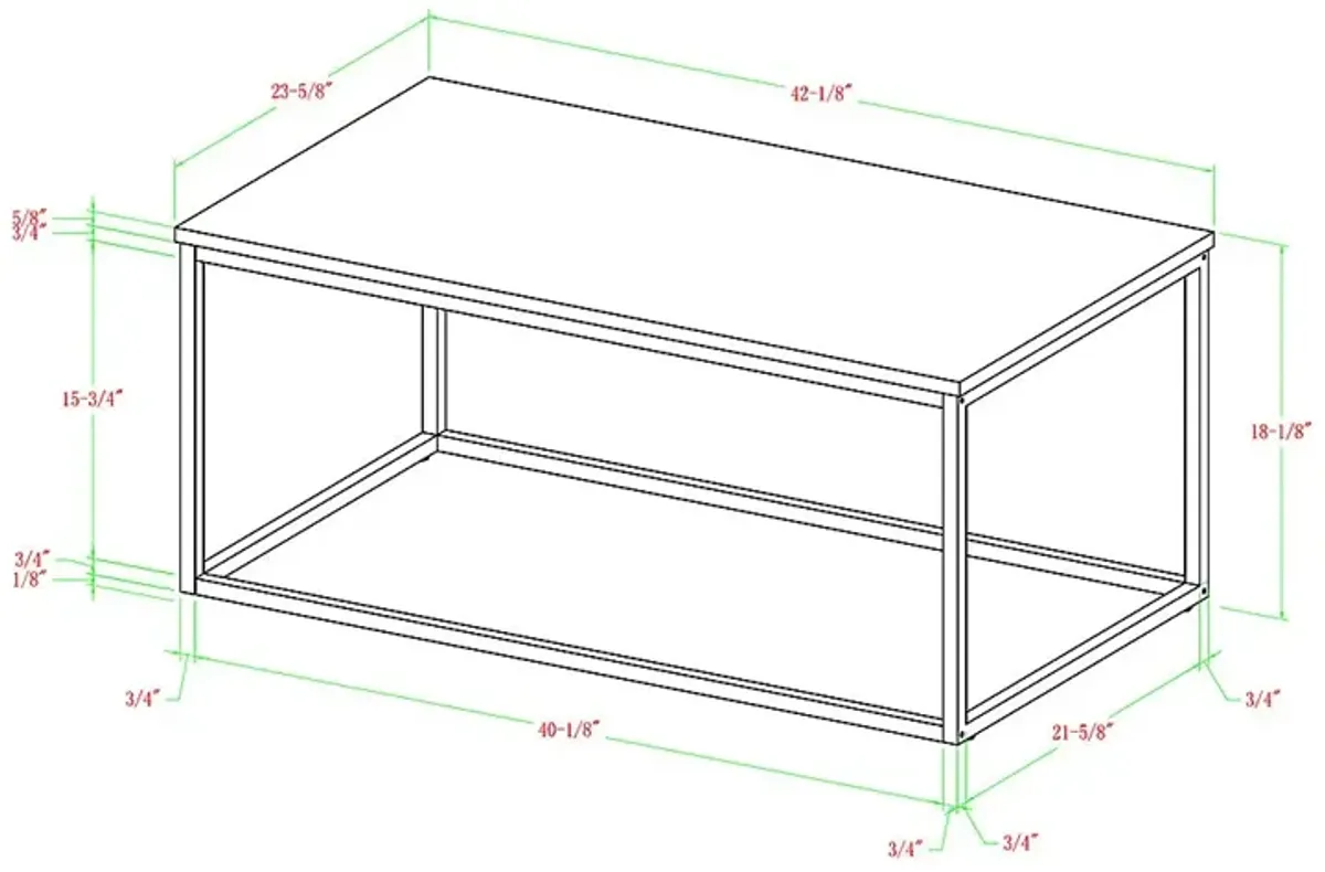 Luisant White Cocktail Table