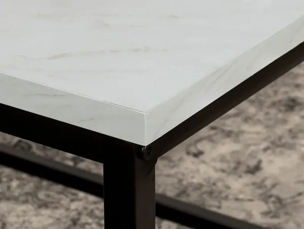 Luisant White Cocktail Table