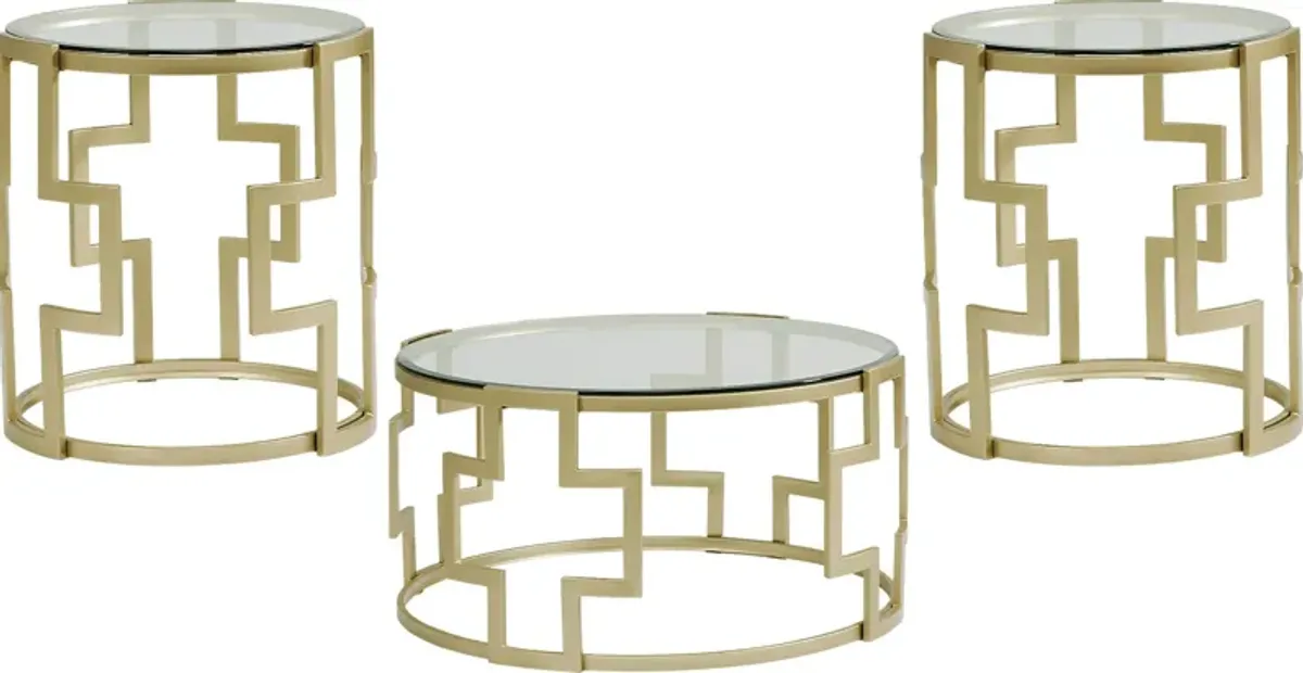 Laurier Park Bronze 3 Pc Table Set