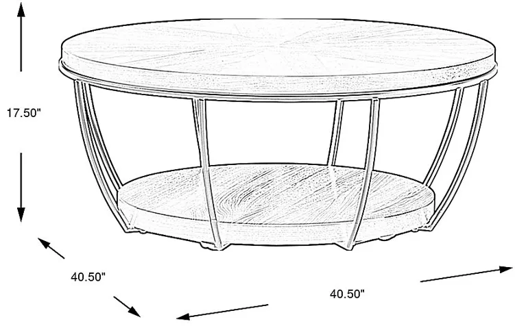 Prospect Heights Brown Cherry Cocktail Table