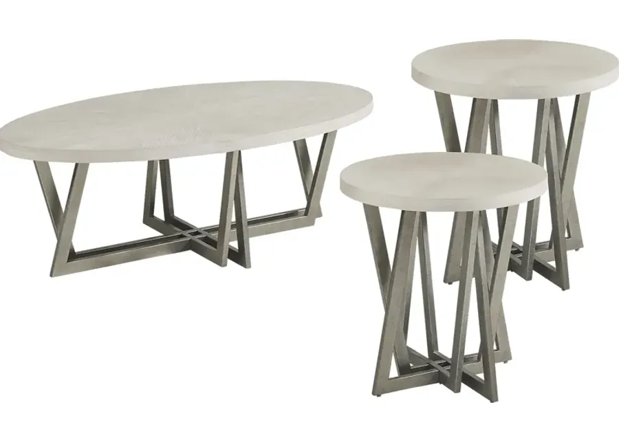 Mona Vale Champagne 3 Pc Table Set