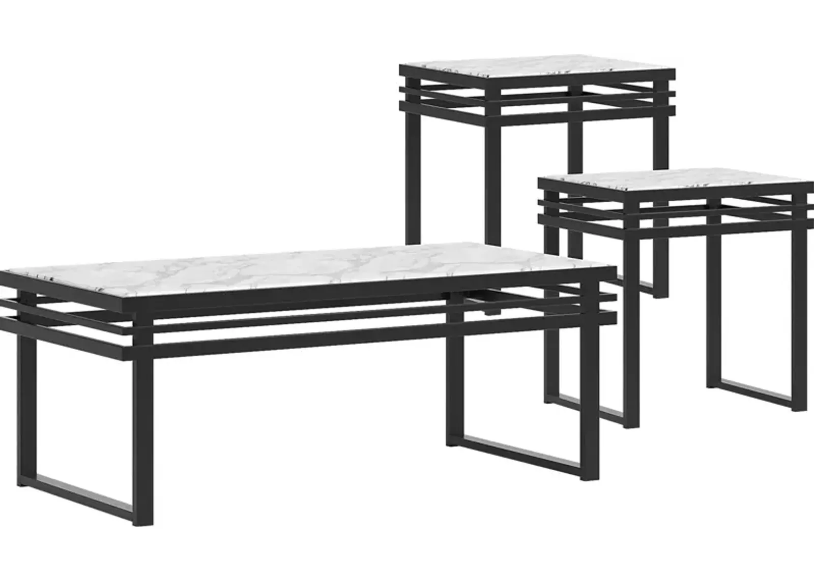 Truanni Black 3 Pc Table Set