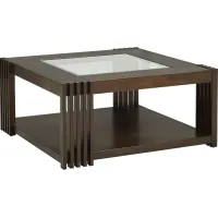 Camellia Brown Cherry Square Cocktail Table