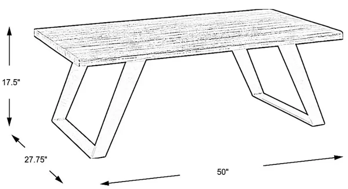 Aden Dark Brown Cocktail Table