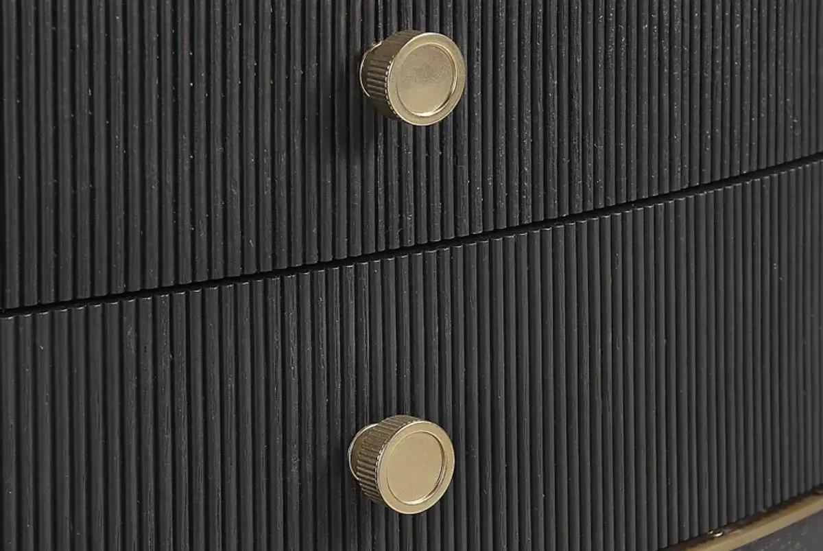 Wilshire Black Oval Cocktail Table