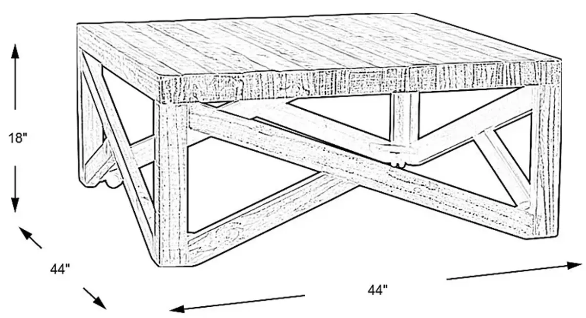 Westover Hills Brown Cocktail Table