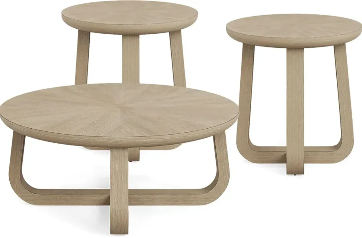 Canyon Sandstone 3 Pc Occasional Table Set
