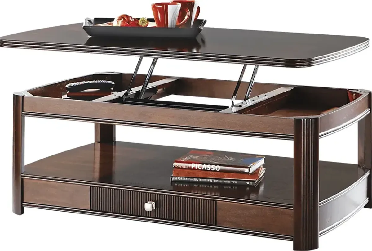 Sedalia Merlot Lift-Top Cocktail Table