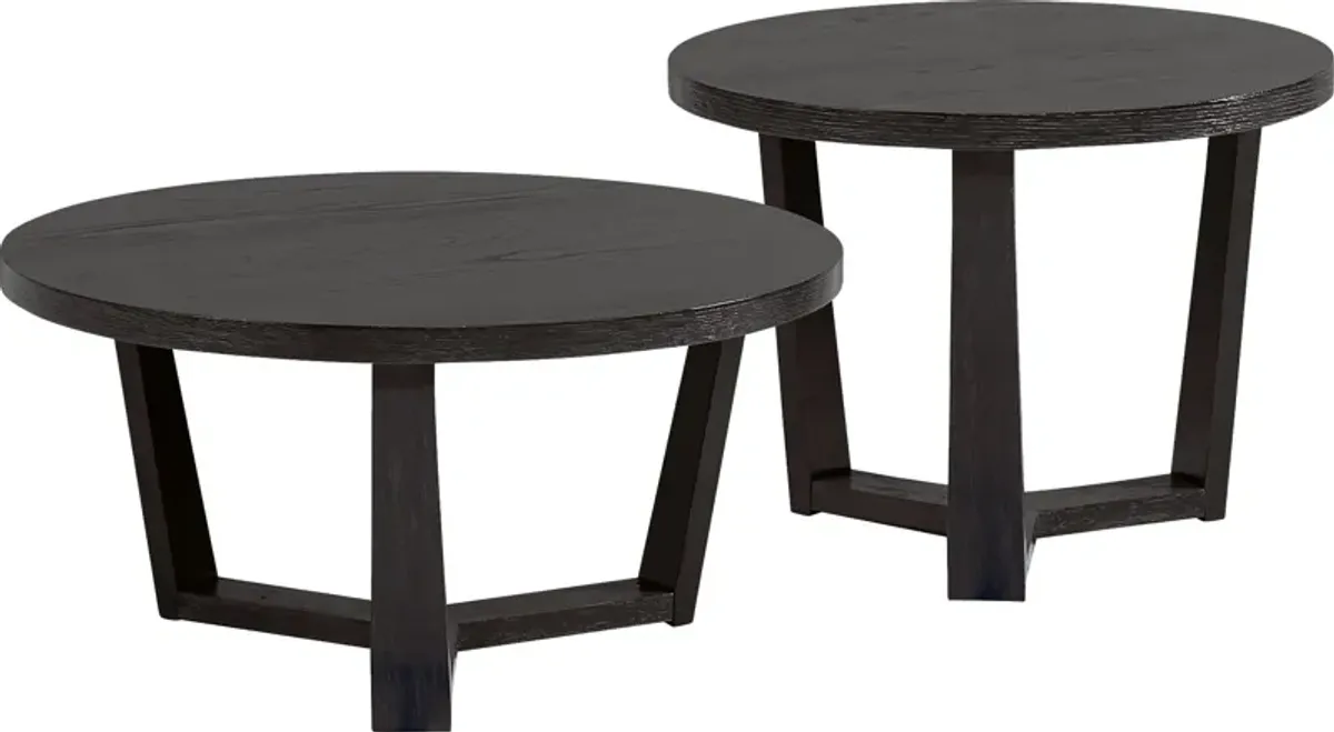 Rumie Brown 2 Pc Cocktail Table Set