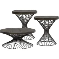 Kanister Brown 3 Pc Table Set