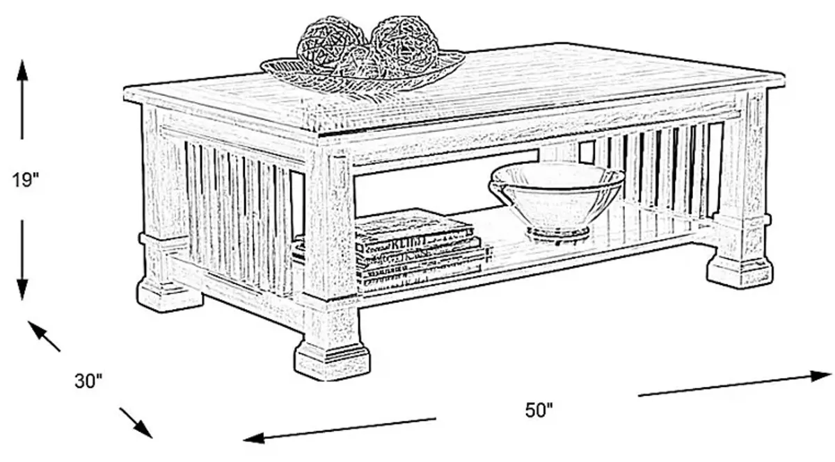 Clairfield Tobacco Cocktail Table