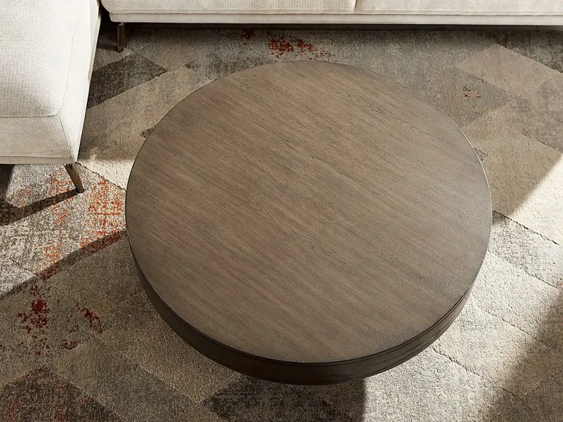 Charmaine Brown Round Cocktail Table