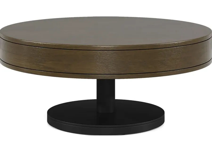 Charmaine Brown Round Cocktail Table