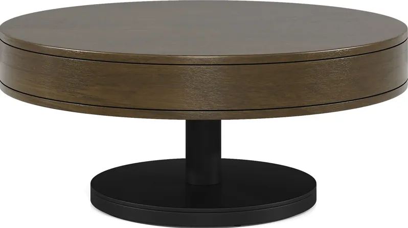 Charmaine Brown Round Cocktail Table