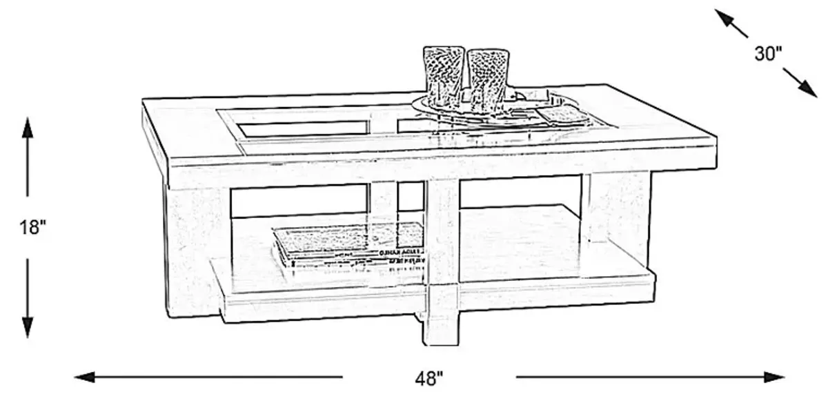 Lochlin Walnut Cocktail Table