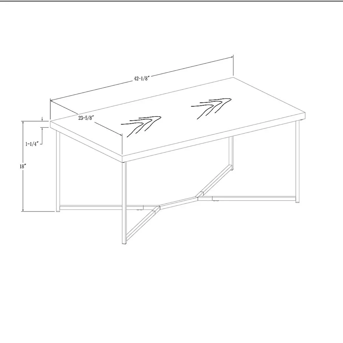 Briarwood Chrome Cocktail Table