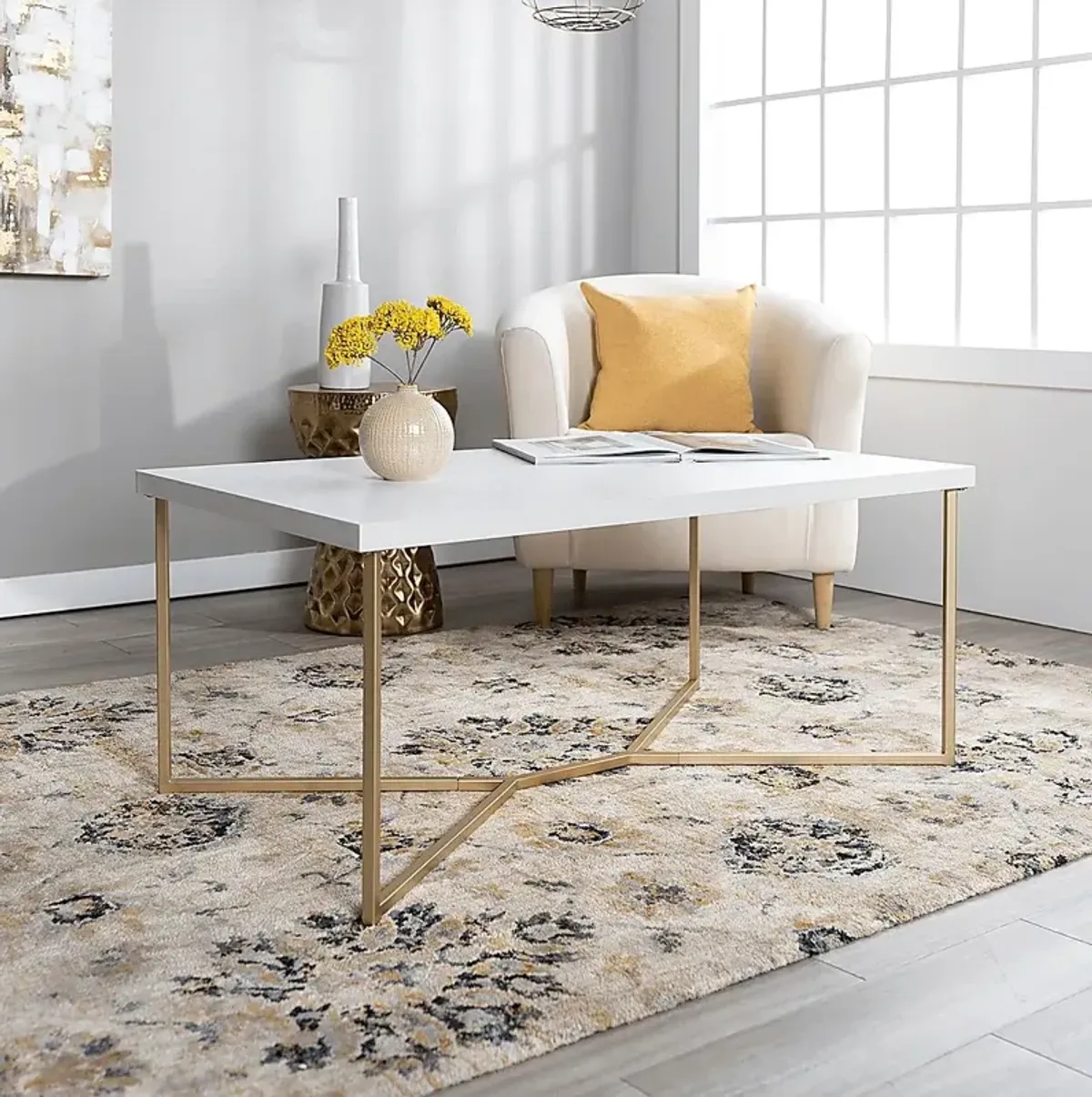 Briarwood Gold Cocktail Table