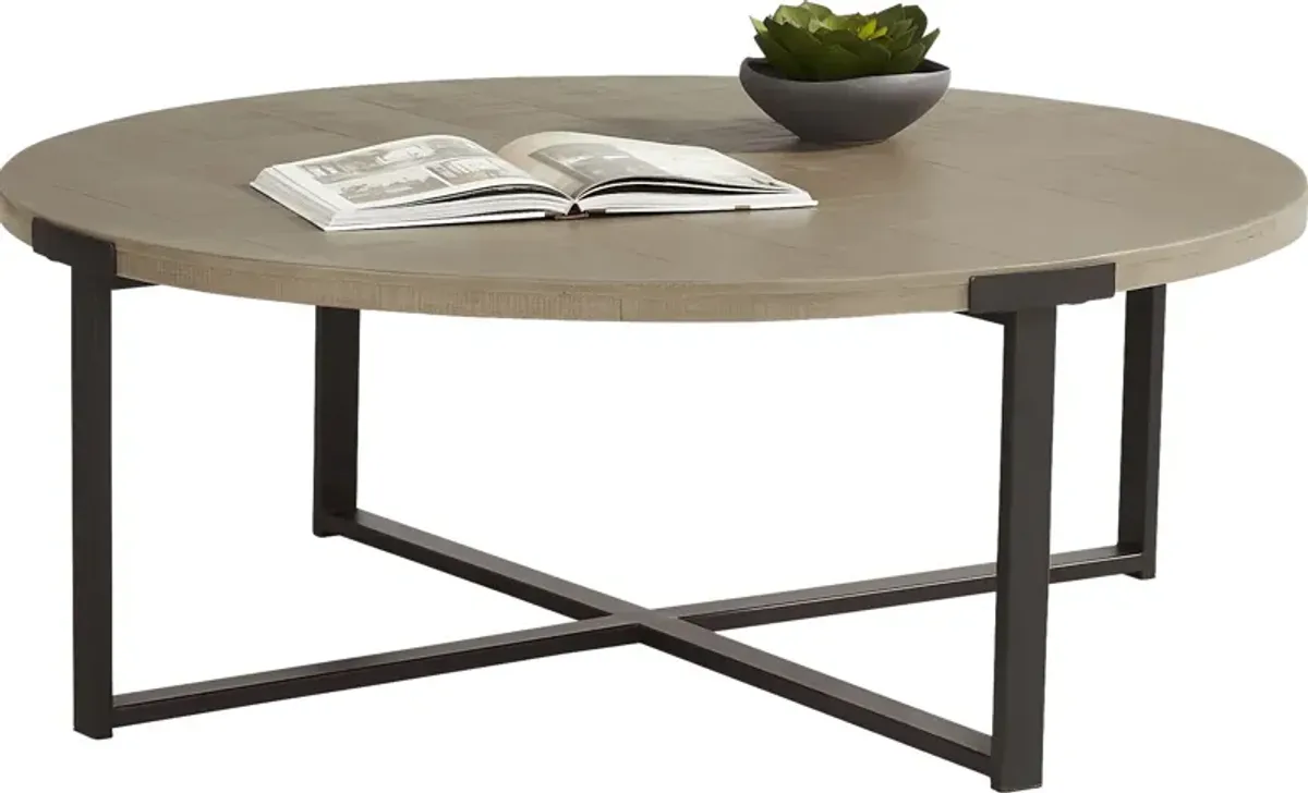 Wheeler Natural Round Cocktail Table