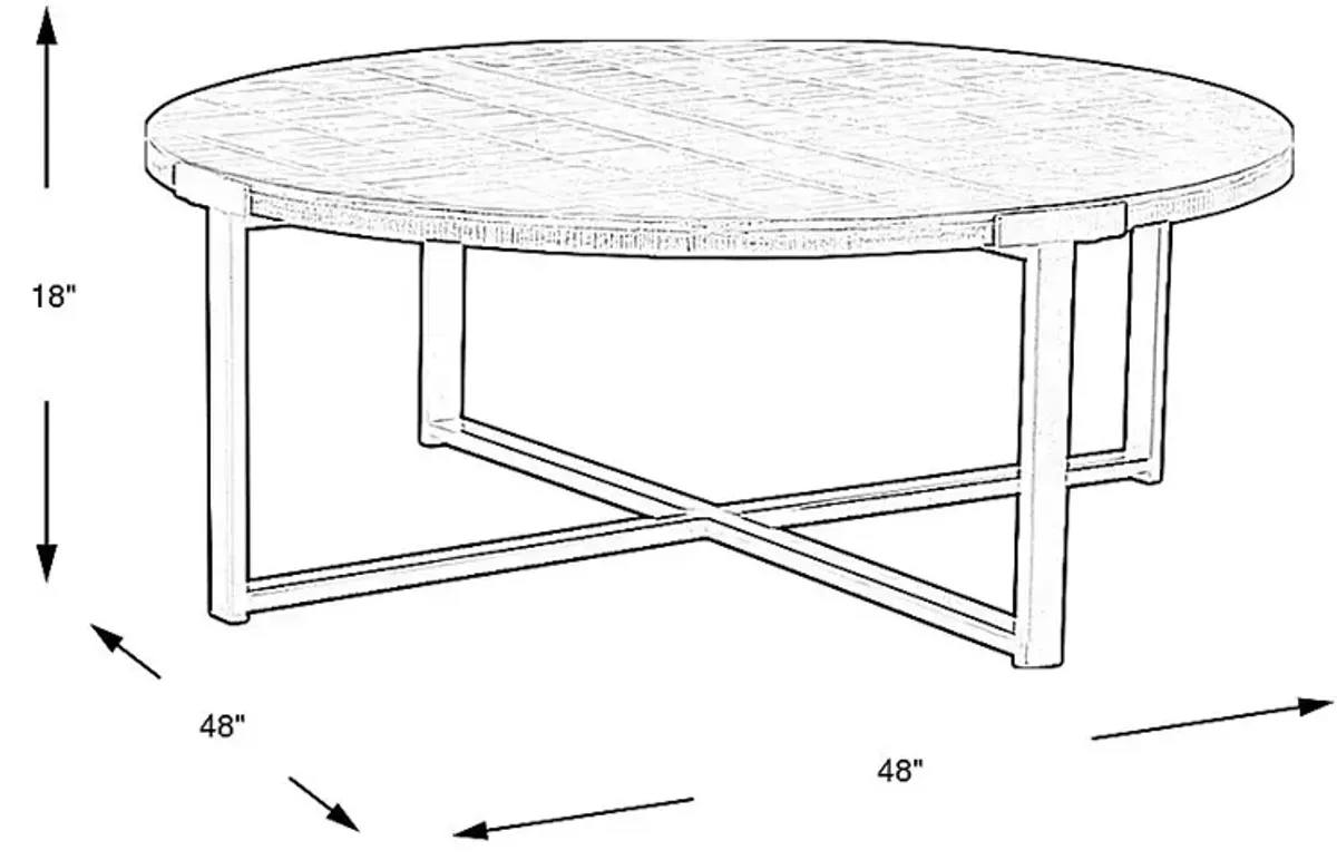 Wheeler Natural Round Cocktail Table