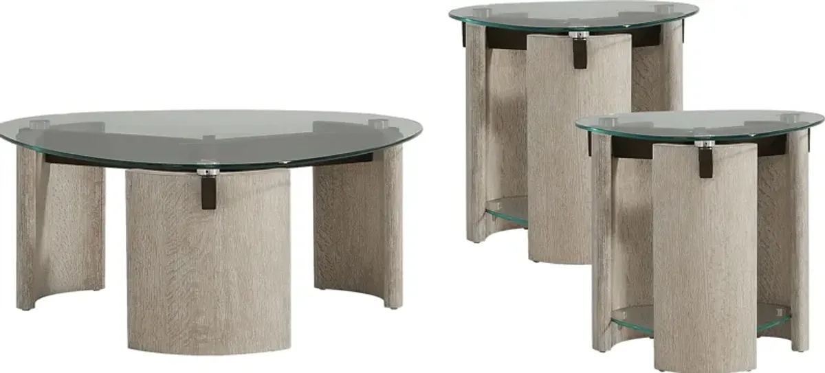 Giannis Brown 3 Pc Table Set