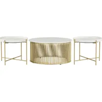 Slabtown White 3 Pc Occasional Table Set