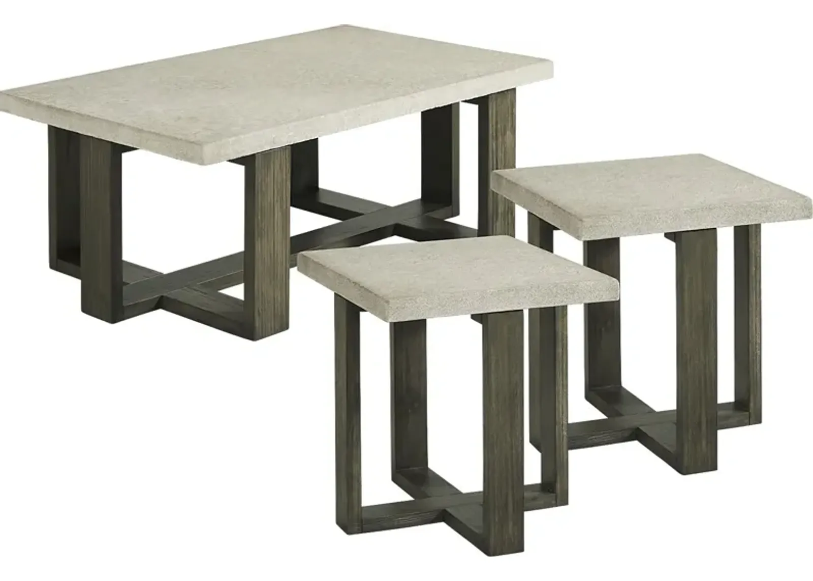 Sanger Gray 3 Pc Table Set