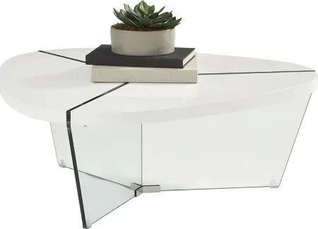 Caspian Court White Cocktail Table