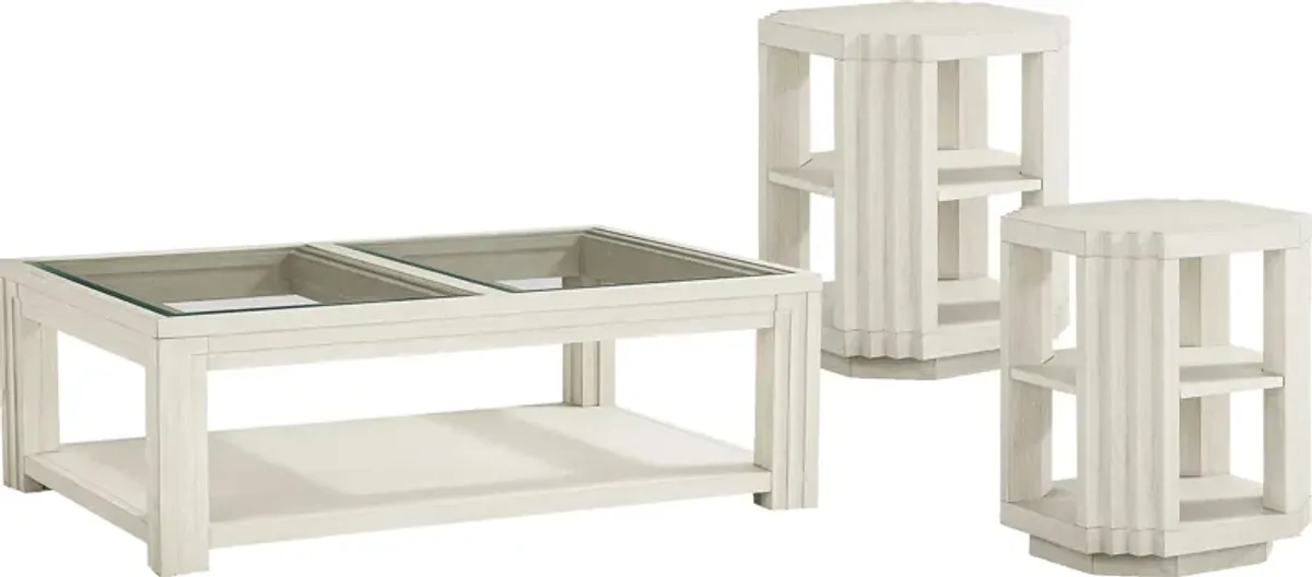 Royal Park Ivory 3 Pc Table Set