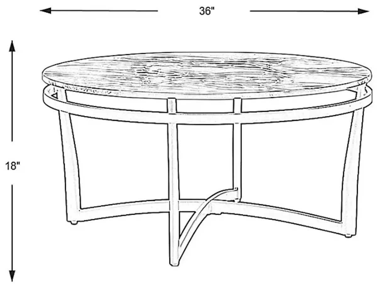 Grasonville Dark Gray Cocktail Table