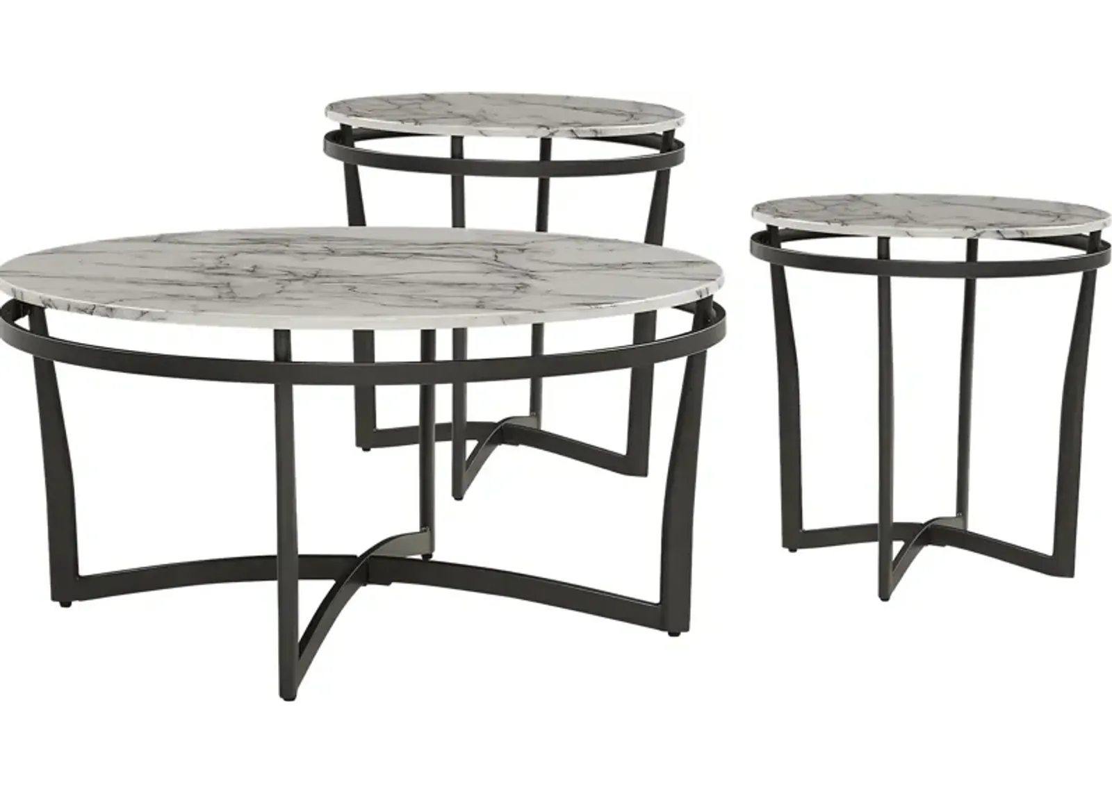 Grasonville Dark Gray 3 Pc Table Set