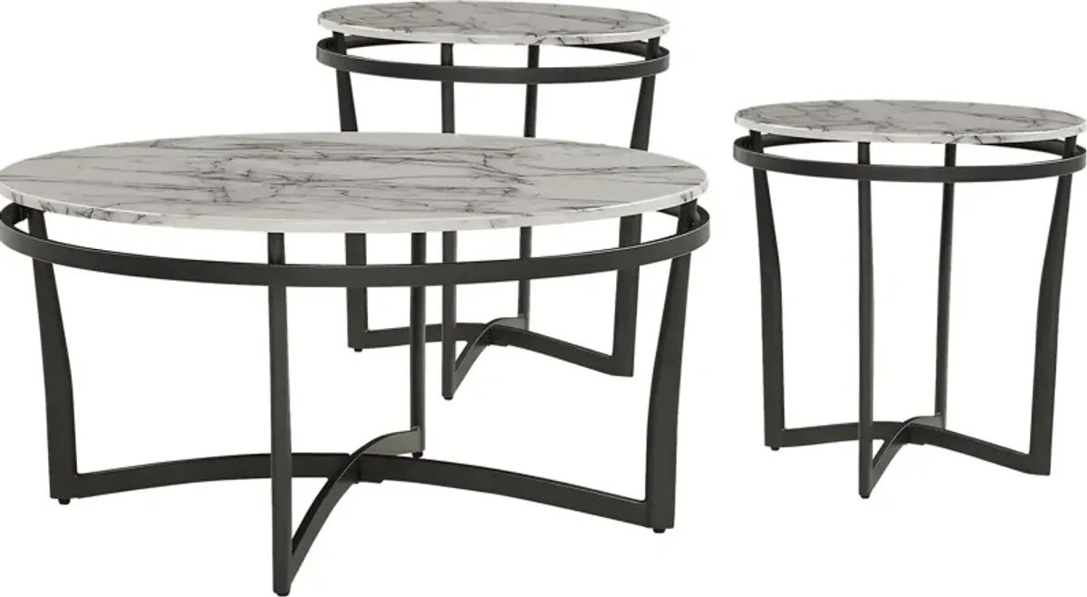 Grasonville Dark Gray 3 Pc Table Set