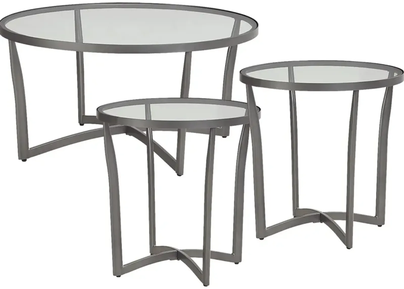 Tipton Terrace Black 3 Pc Occasional Table Set