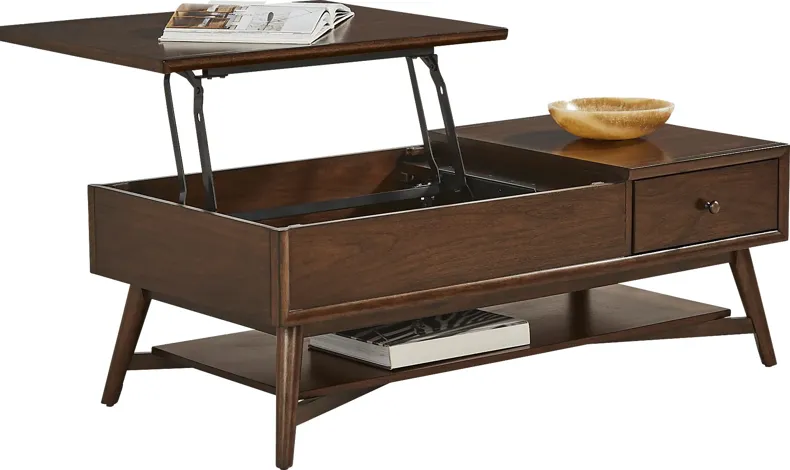 Greyson Brown Cherry Lift Top Cocktail Table