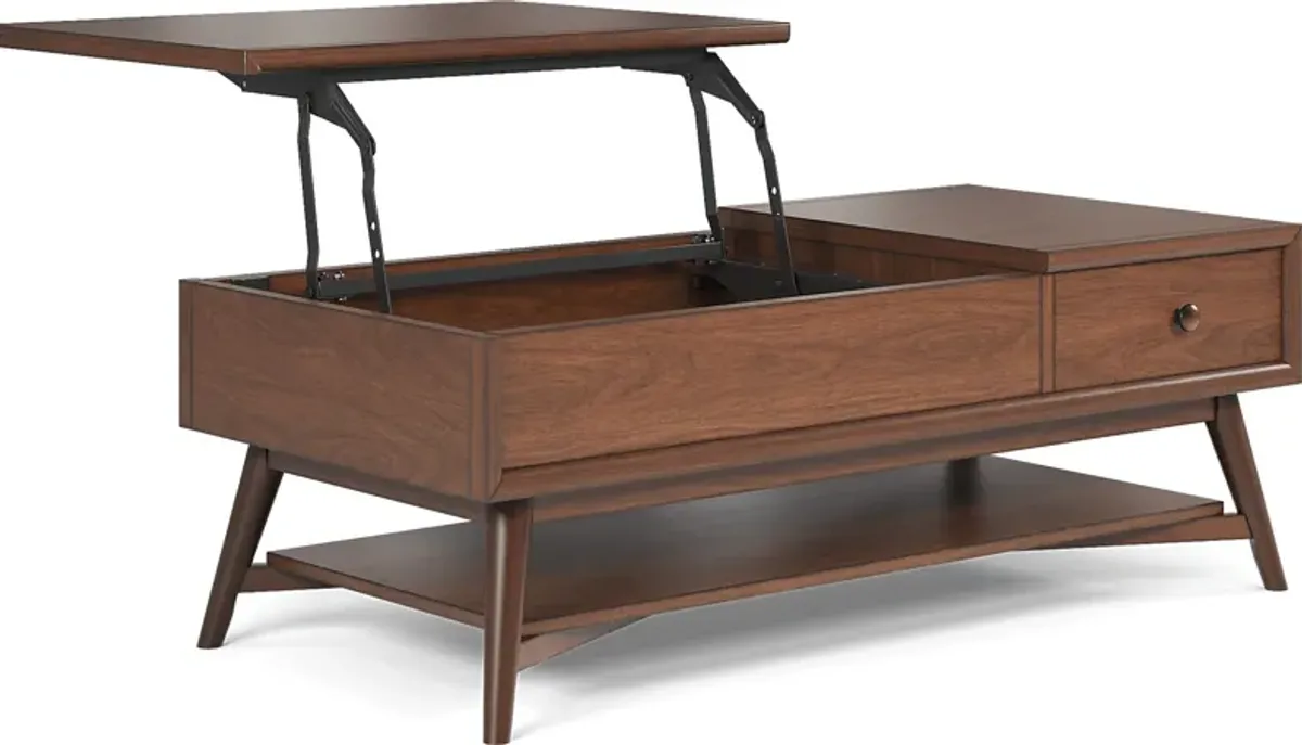 Greyson Brown Cherry Lift Top Cocktail Table