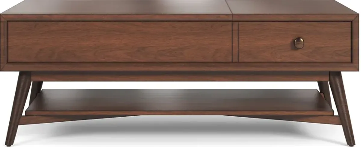 Greyson Brown Cherry Lift Top Cocktail Table