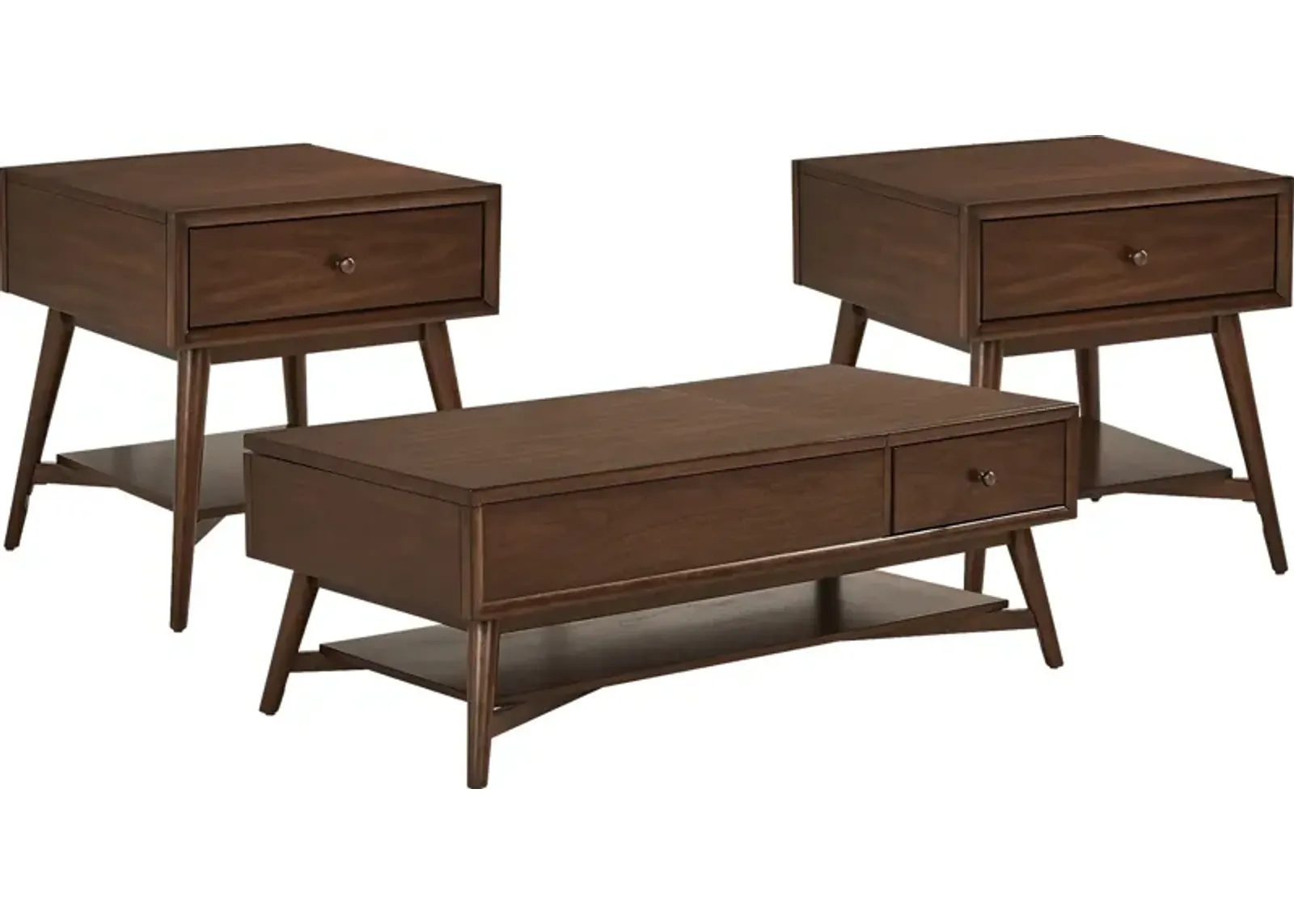 Greyson Brown Cherry 3 Pc Table Set