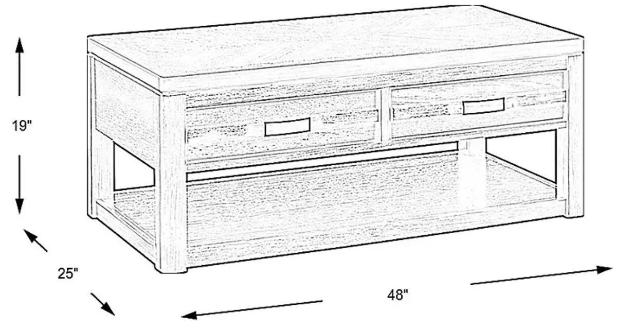 Niccolo Brown Cocktail Table