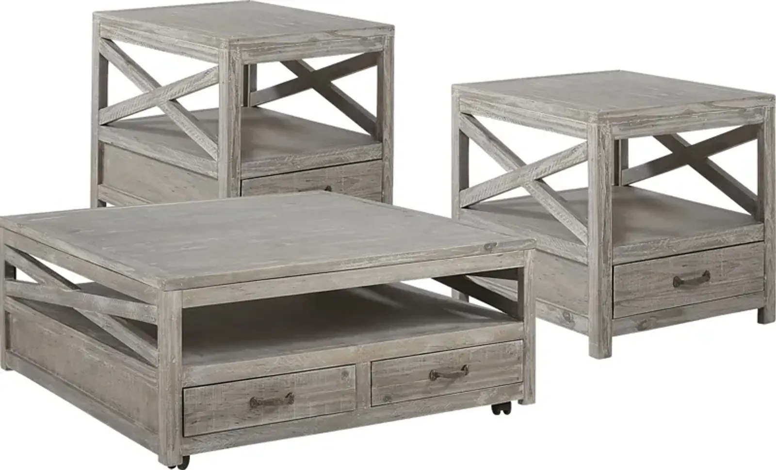 Savenay Gray 3 Pc Table Set