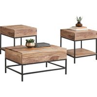 Stenlay Brown 3 Pc Table Set