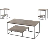 Trendal Taupe 3 Pc Table Set