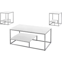 Trendal White 3 Pc Table Set