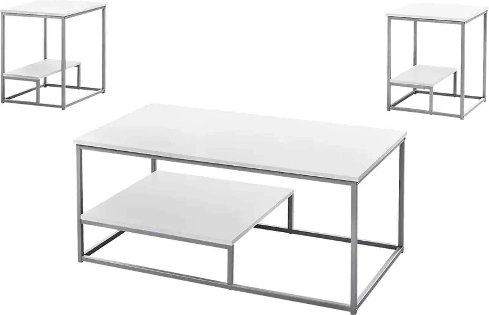 Trendal White 3 Pc Table Set