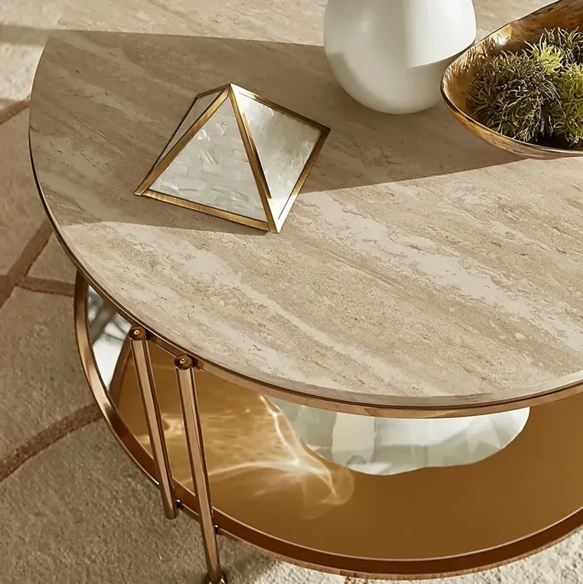 Clairview Gold Cocktail Table