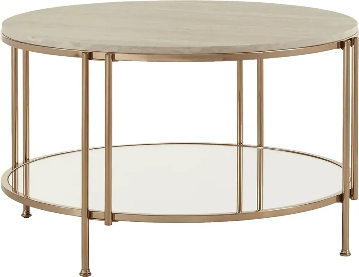 Clairview Gold Cocktail Table